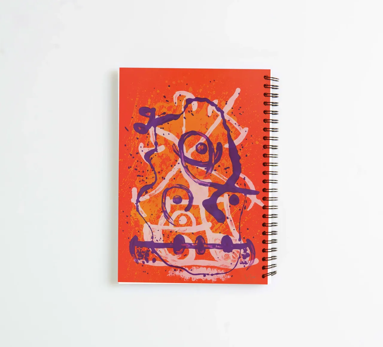 Miró Red Violet Ride | Abstract Expressionist Art spiral notebook by NorwesClub