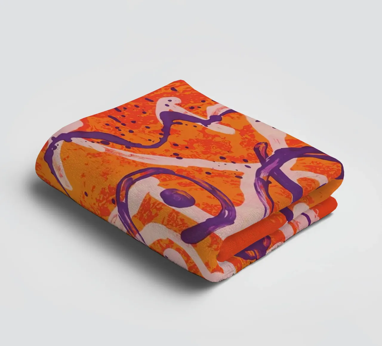 Miró Red Violet Ride | Abstract Expressionist Art towel by NorwesClub