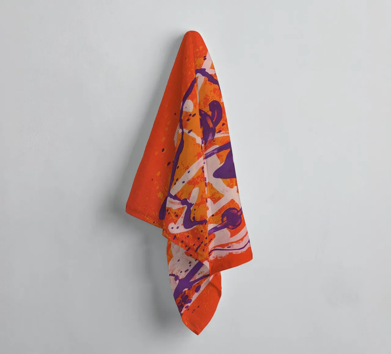 Miró Red Violet Ride | Abstract Expressionist Art towel by NorwesClub