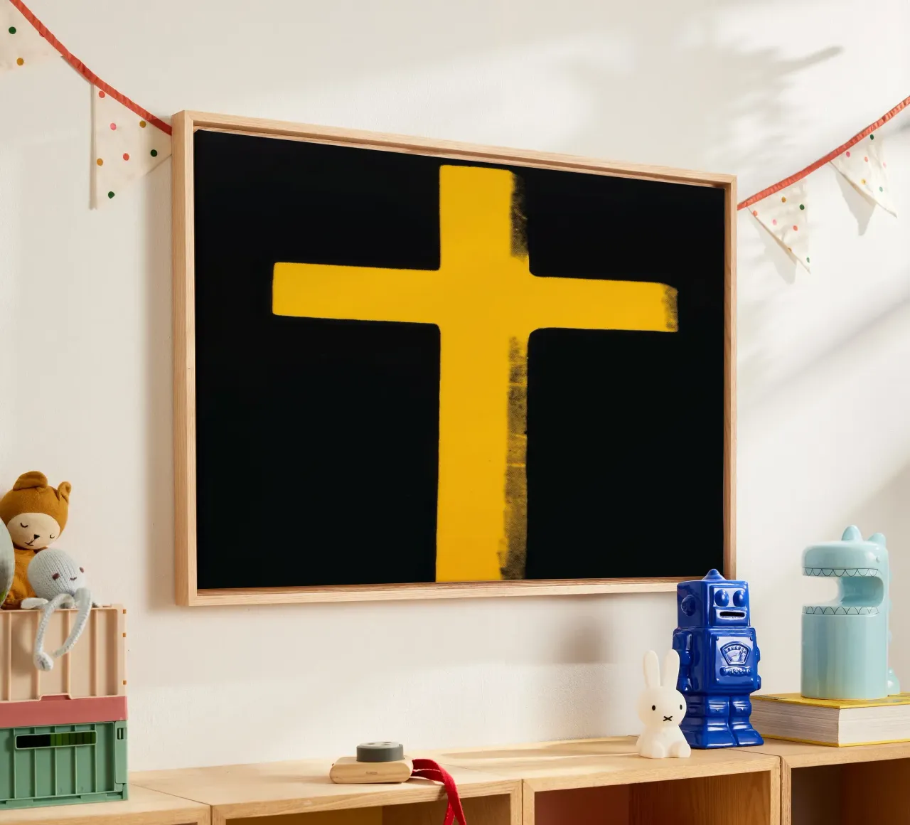 Andy Warhol Kruisprint | Iconische Pop Art Minimalist canvas met Baklijst van NorwesClub