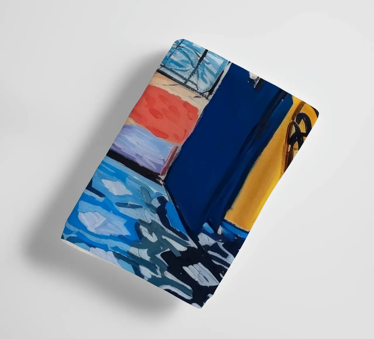 Impression d'une vue vibrante du bord de mer | Art côtier expressif serviette de bain de NorwesClub
