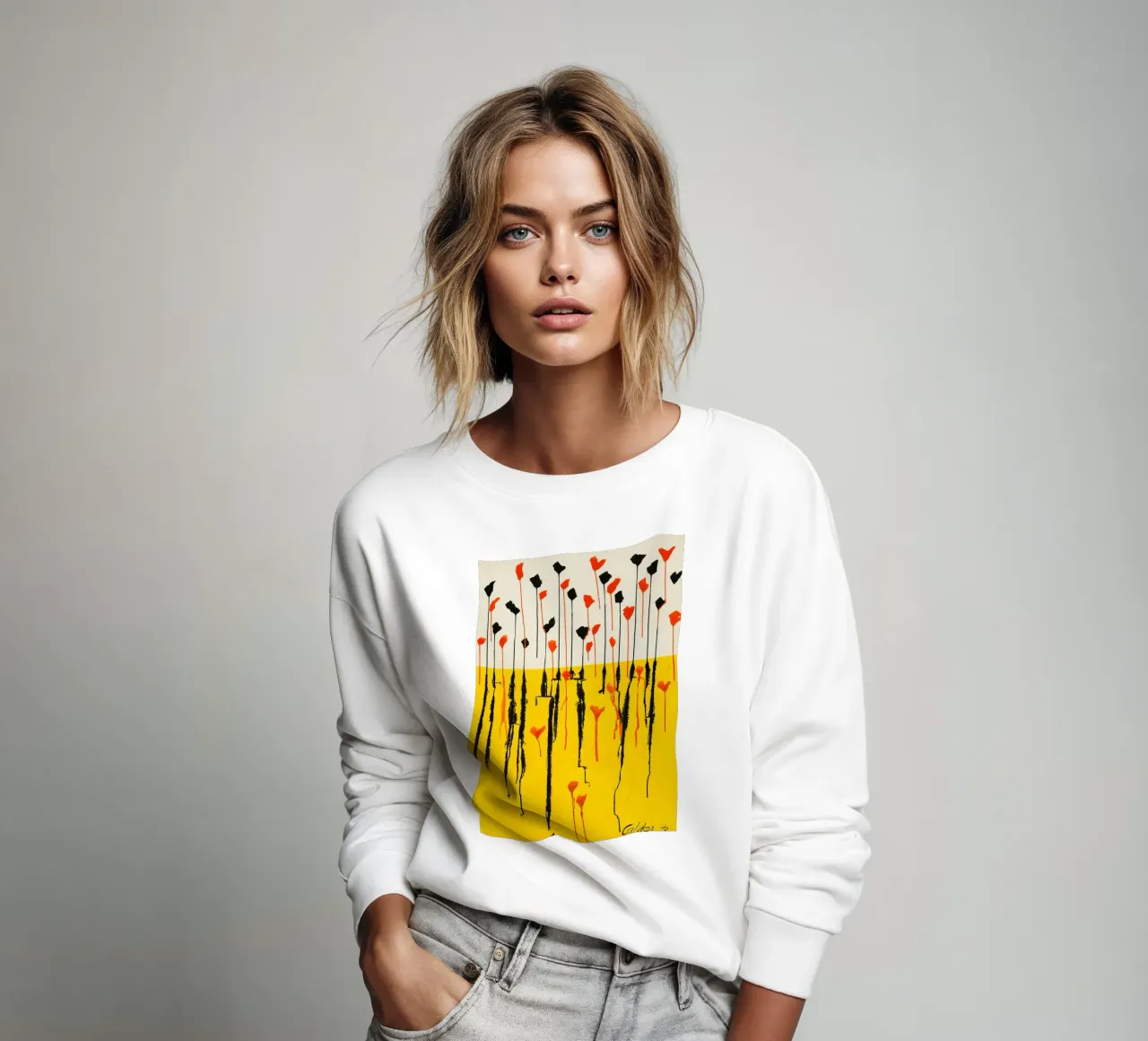 Calder Drops Print | Abstract Expressive Art sweat de NorwesClub