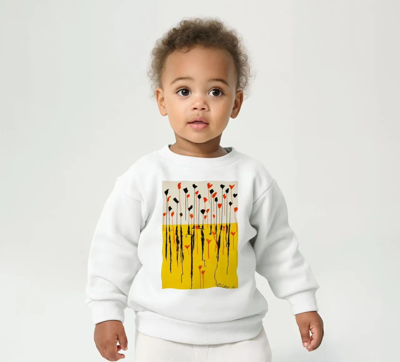 Calder Drops Print | Arte espressiva astratta felpa neonato da NorwesClub