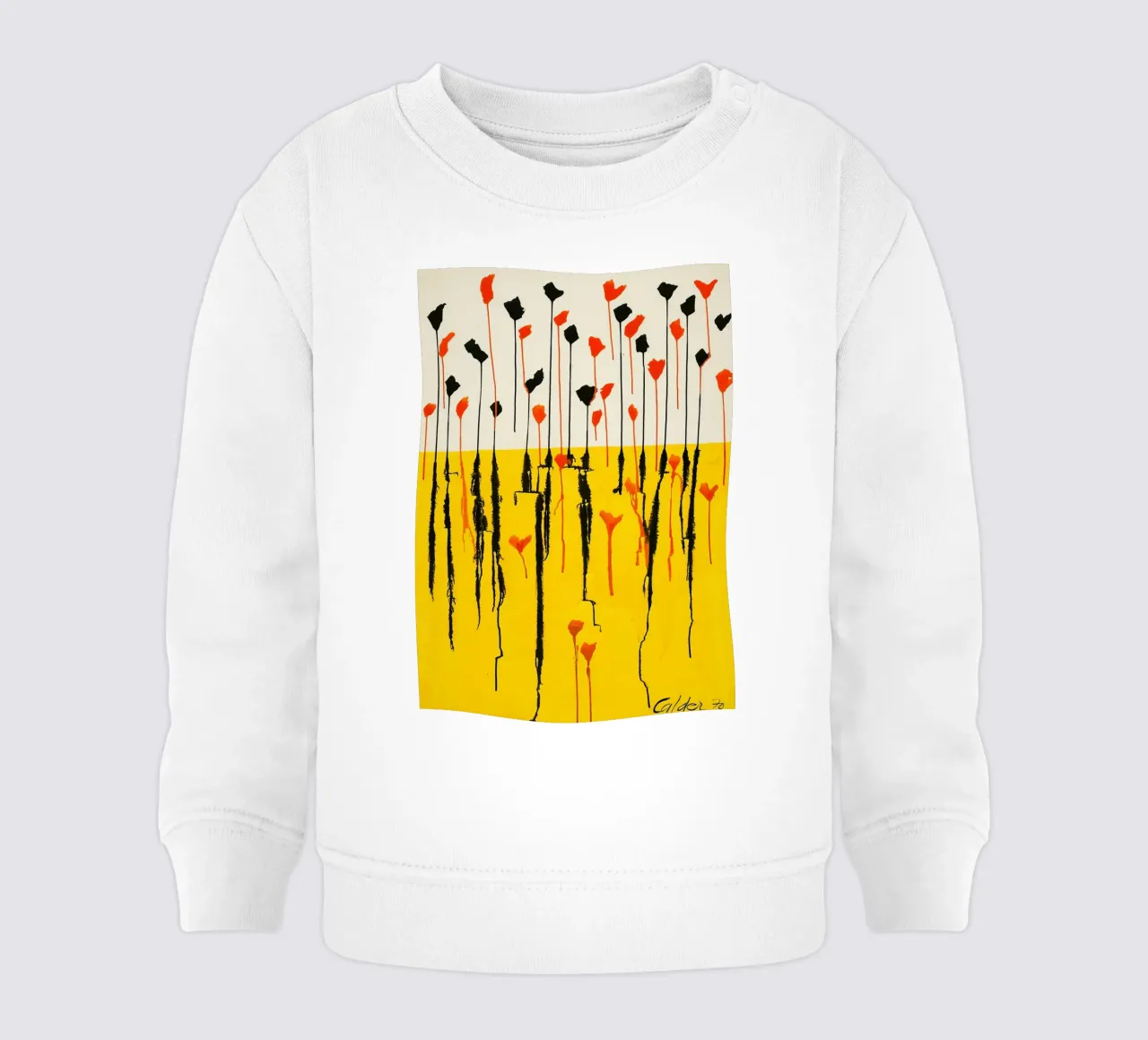 Calder Drops Print | Arte espressiva astratta felpa neonato da NorwesClub