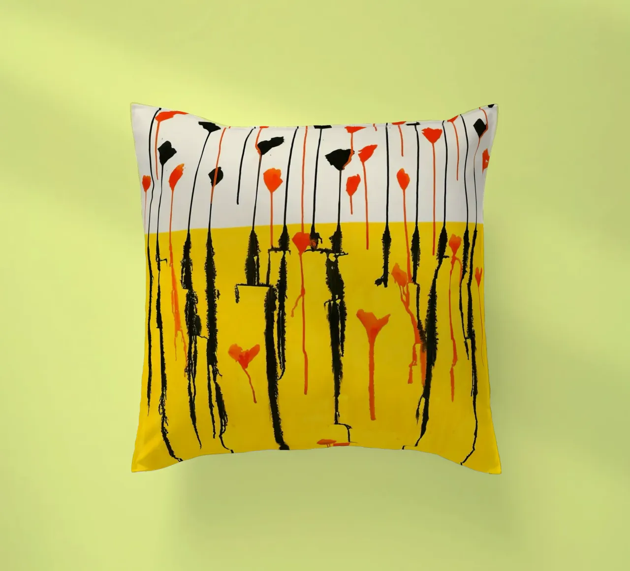 Calder Drops Print | Arte espressiva astratta cuscino da NorwesClub