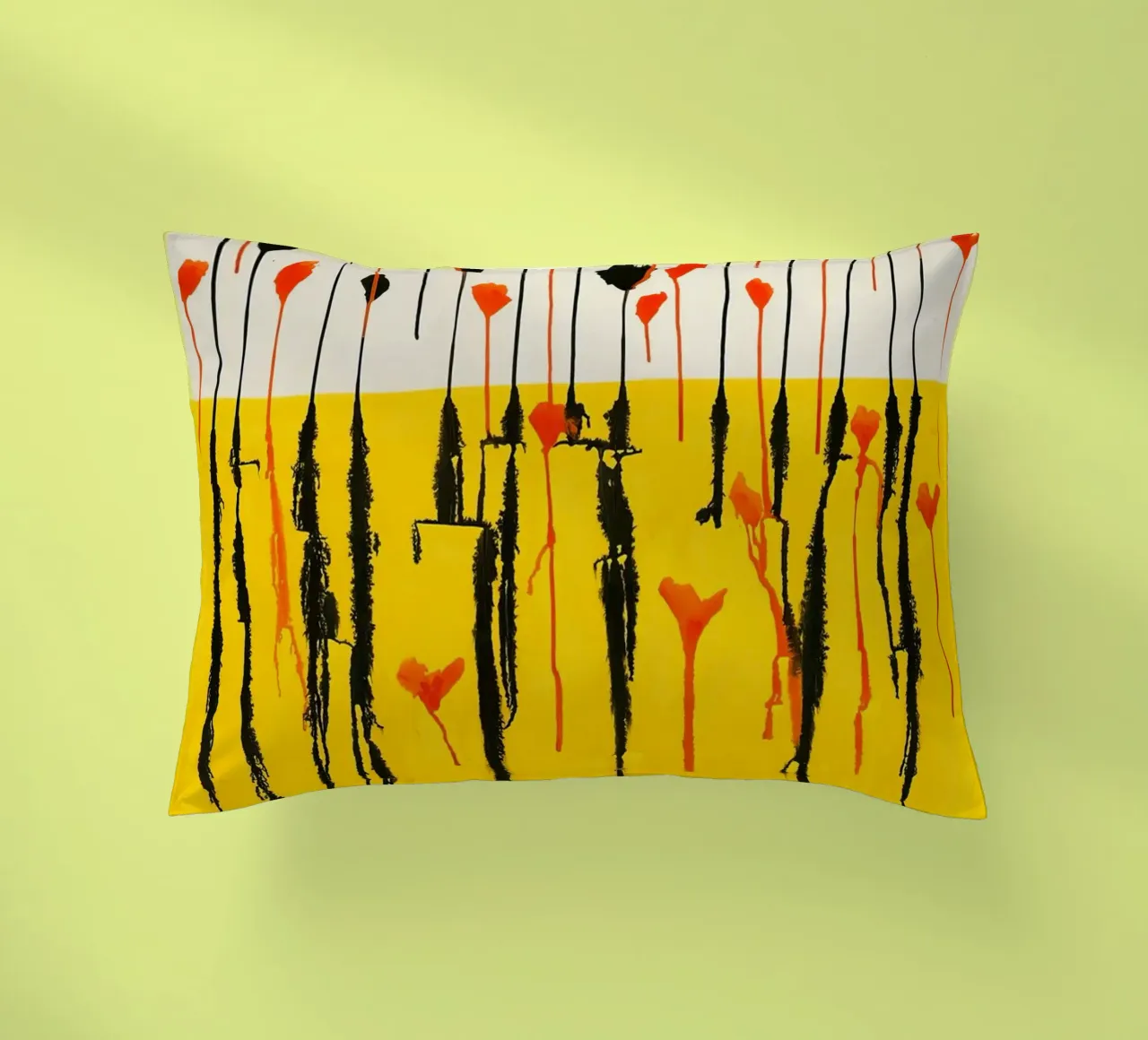 Calder Drops Print | Arte espressiva astratta cuscino da NorwesClub