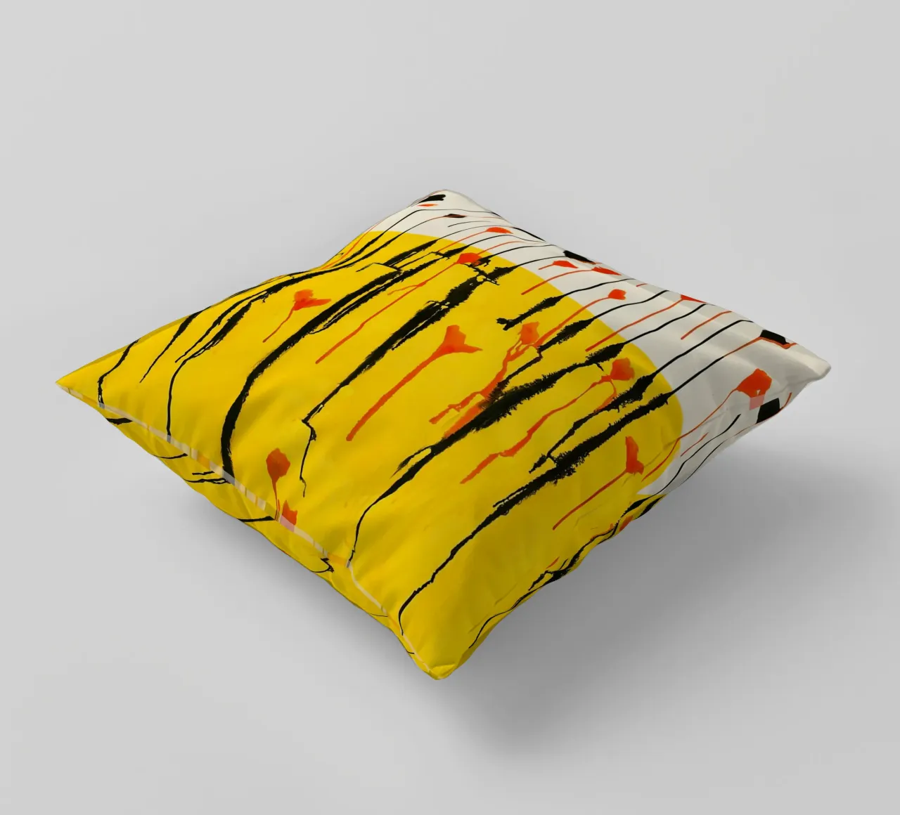 Calder Drops Print | Arte espressiva astratta cuscino da NorwesClub
