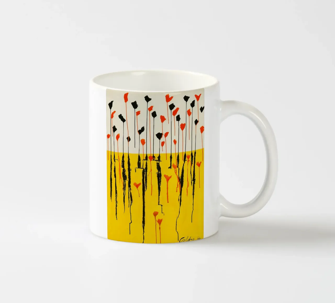 Calder Druppels Print | Abstract Expressieve Kunst keramische mok van NorwesClub