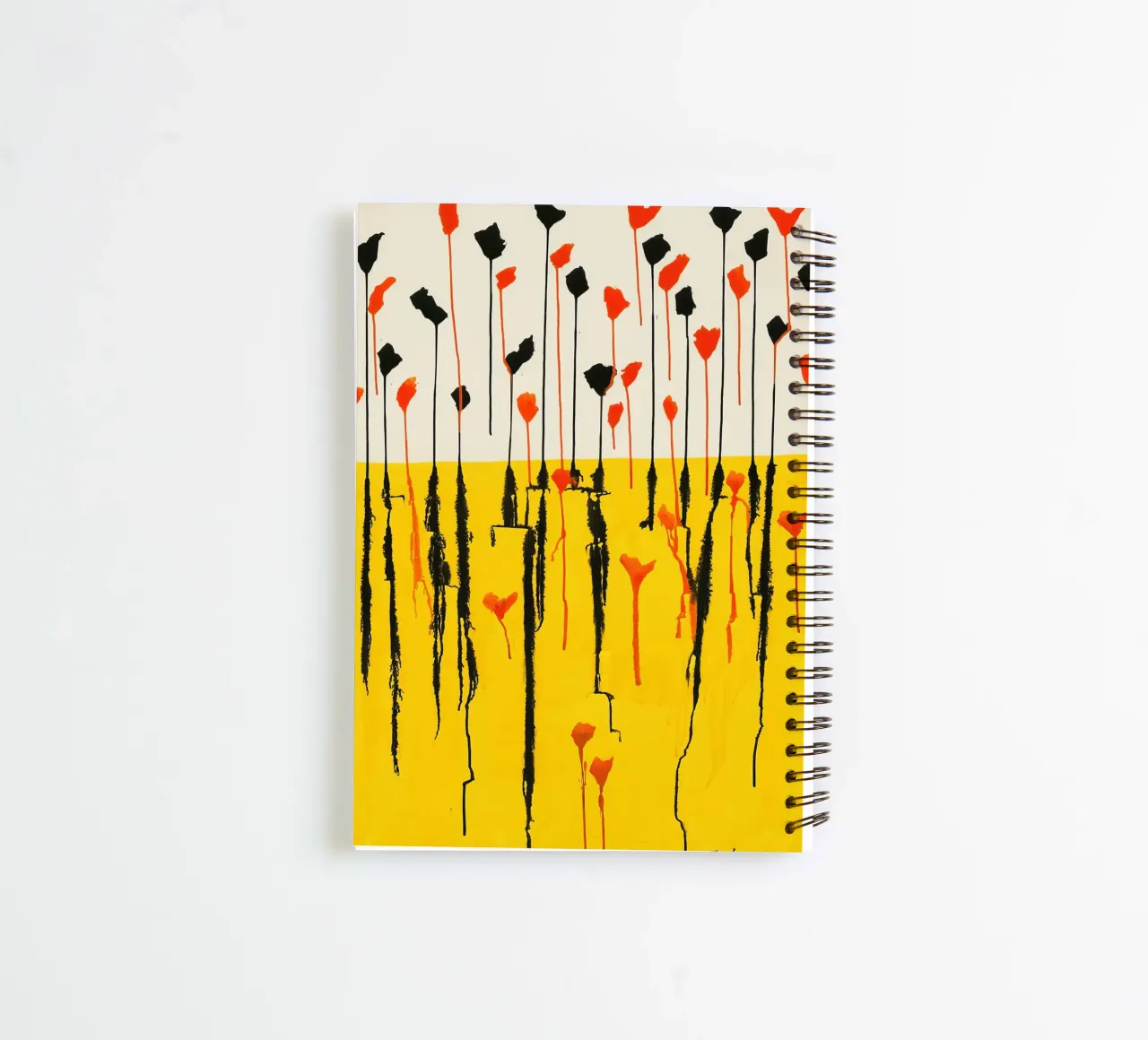 Calder Drops Print | Abstract Expressive Art spiral notebook by NorwesClub