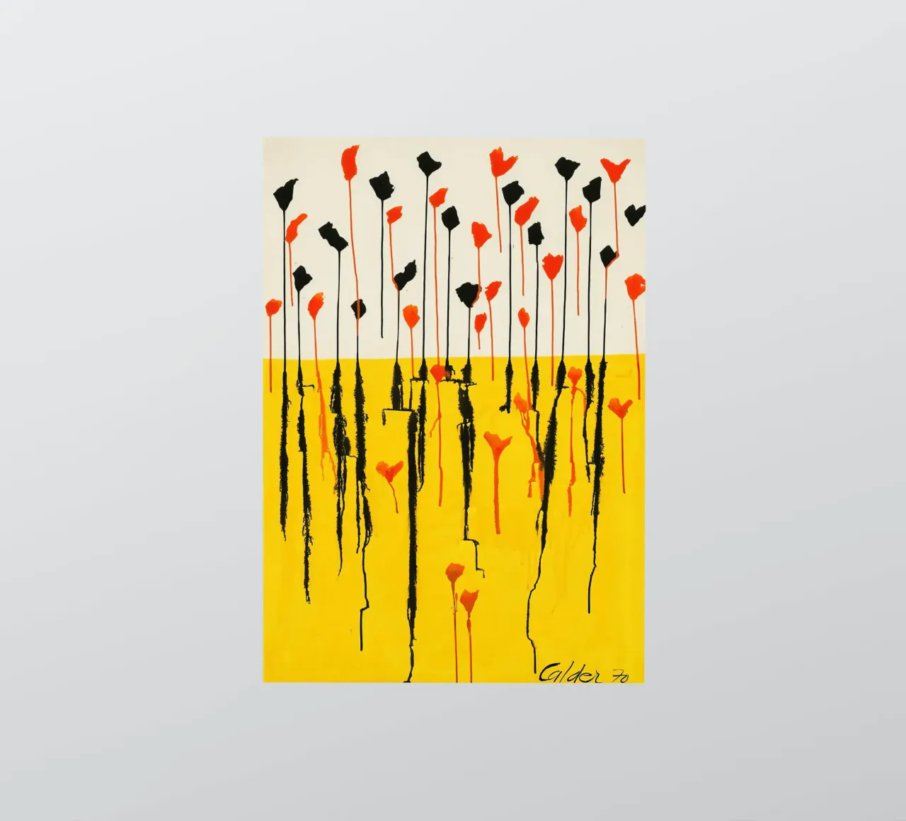 Calder Drops Print | Abstract Expressive Art autocollant de NorwesClub