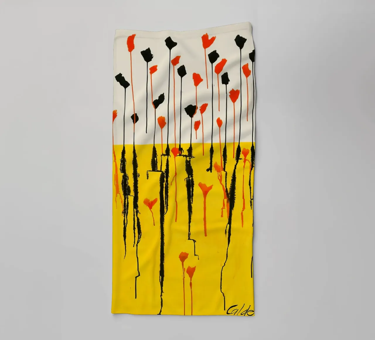 Calder Drops Print | Abstract Expressive Art towel by NorwesClub