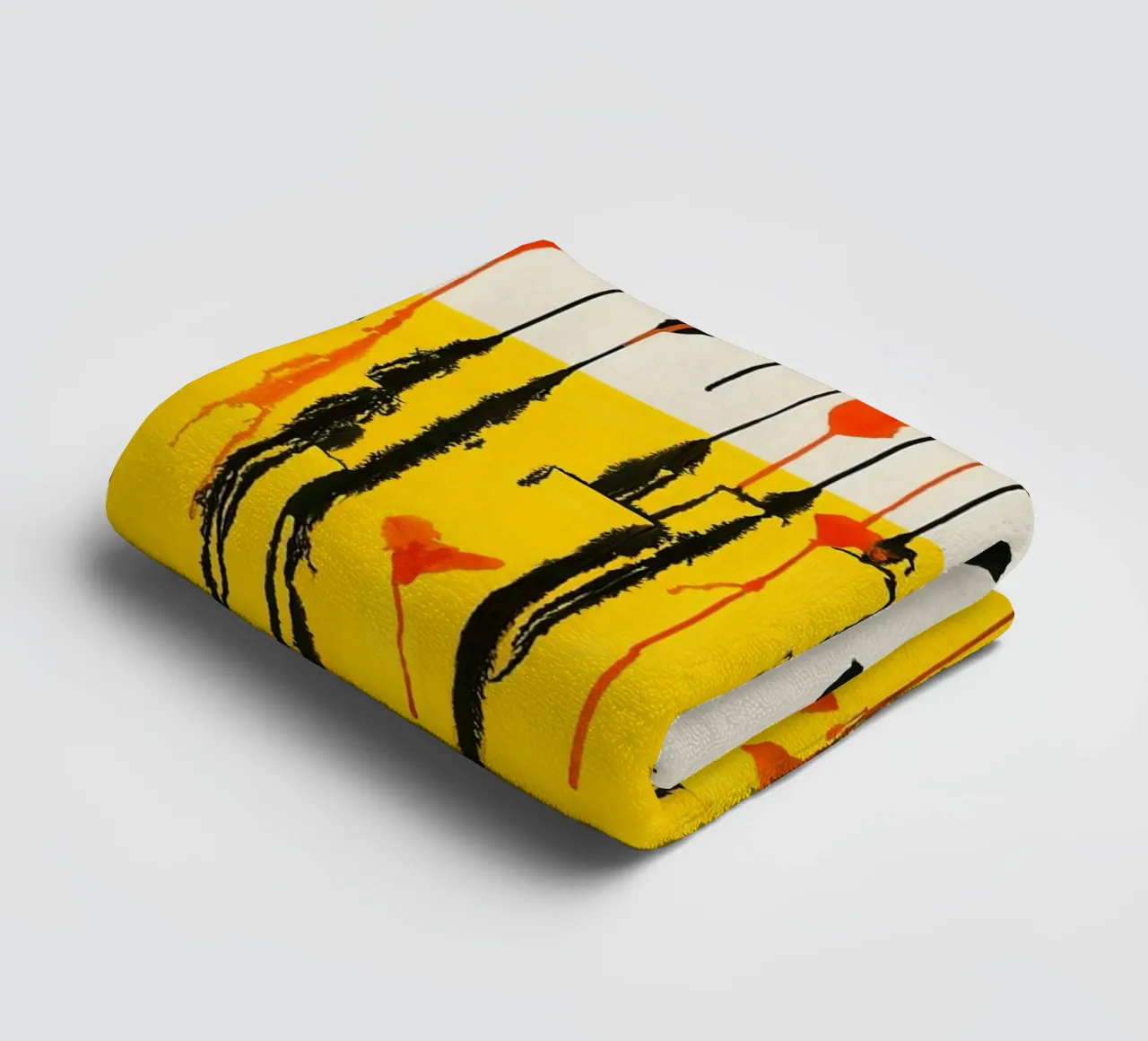 Calder Drops Print | Abstract Expressive Art towel by NorwesClub