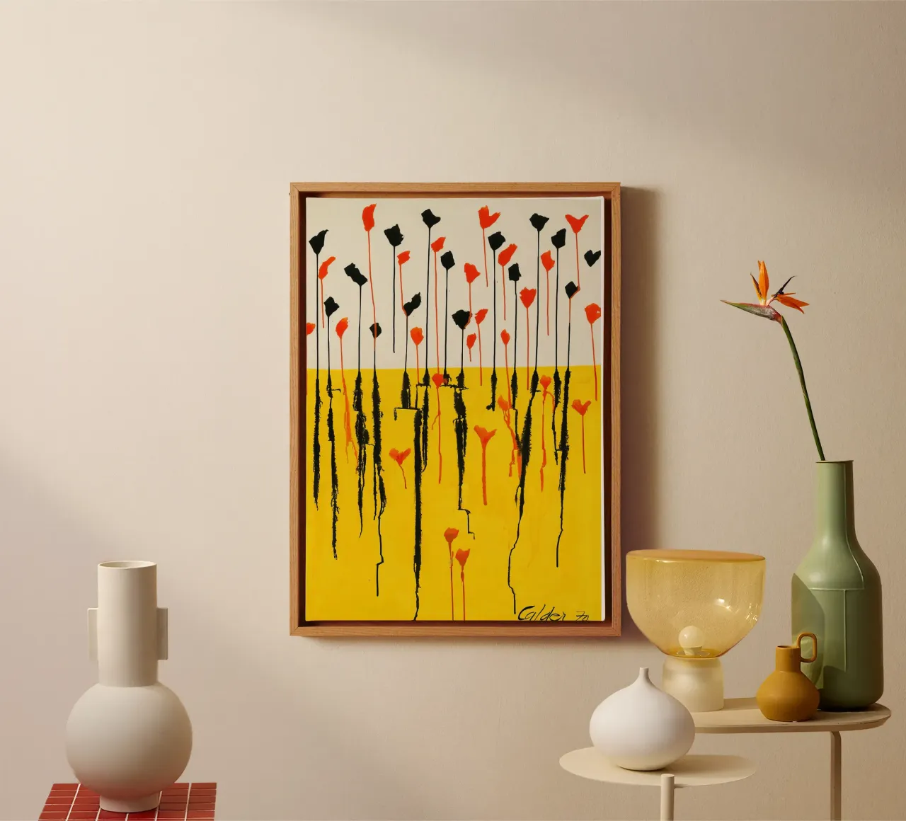 Calder Druppels Print | Abstract Expressieve Kunst canvas van NorwesClub