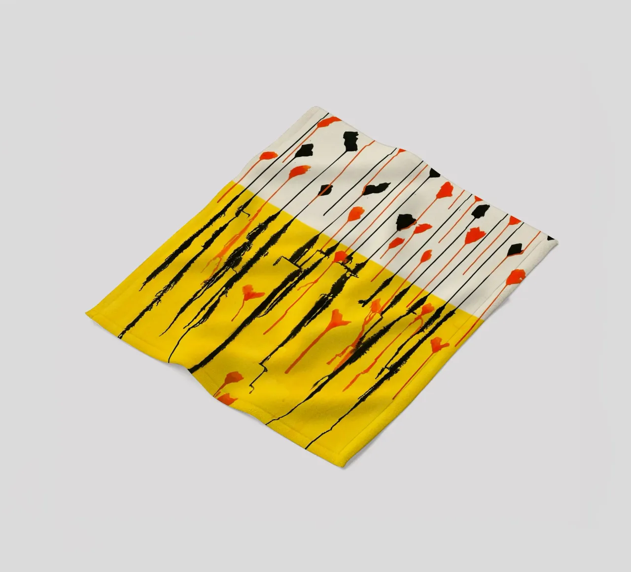 Calder Druppels Print | Abstract Expressieve Kunst fleecedeken van NorwesClub