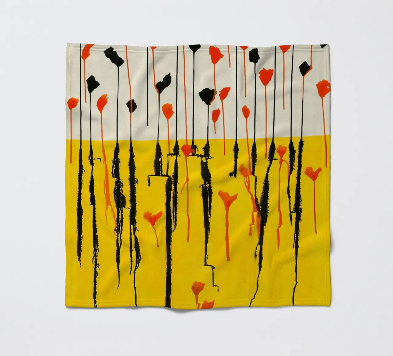 Calder Druppels Print | Abstract Expressieve Kunst fleecedeken van NorwesClub