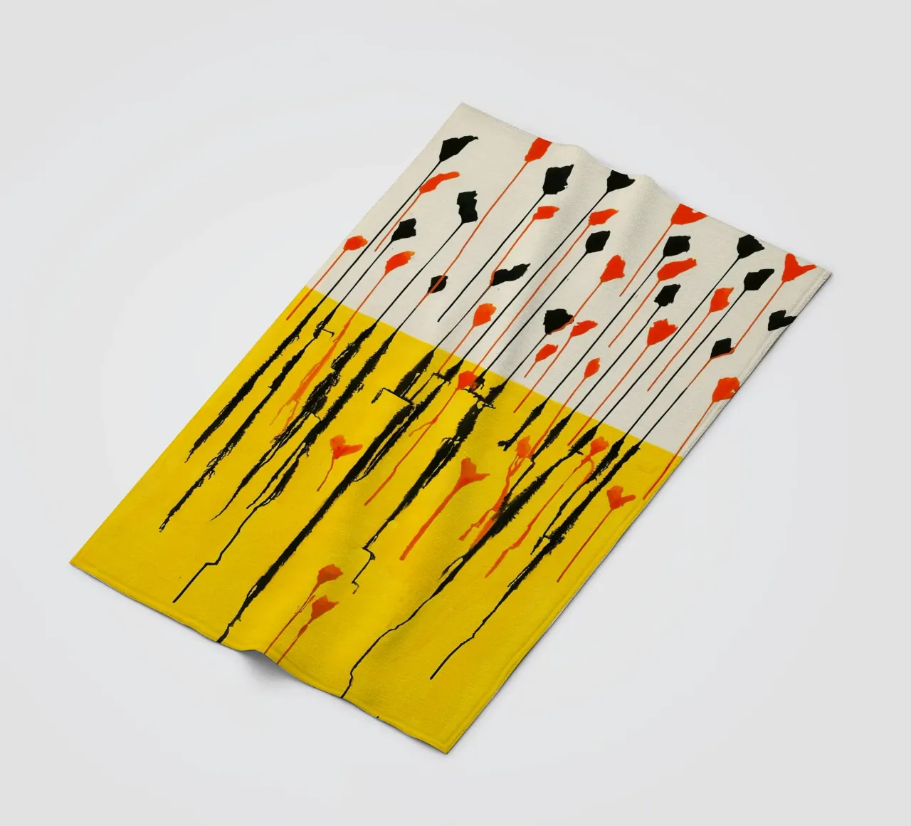Calder Druppels Print | Abstract Expressieve Kunst fleecedeken van NorwesClub