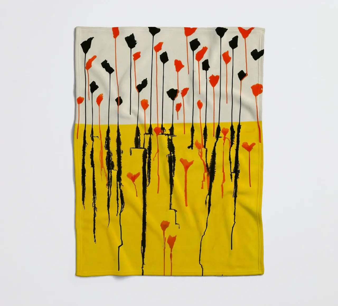 Calder Druppels Print | Abstract Expressieve Kunst fleecedeken van NorwesClub