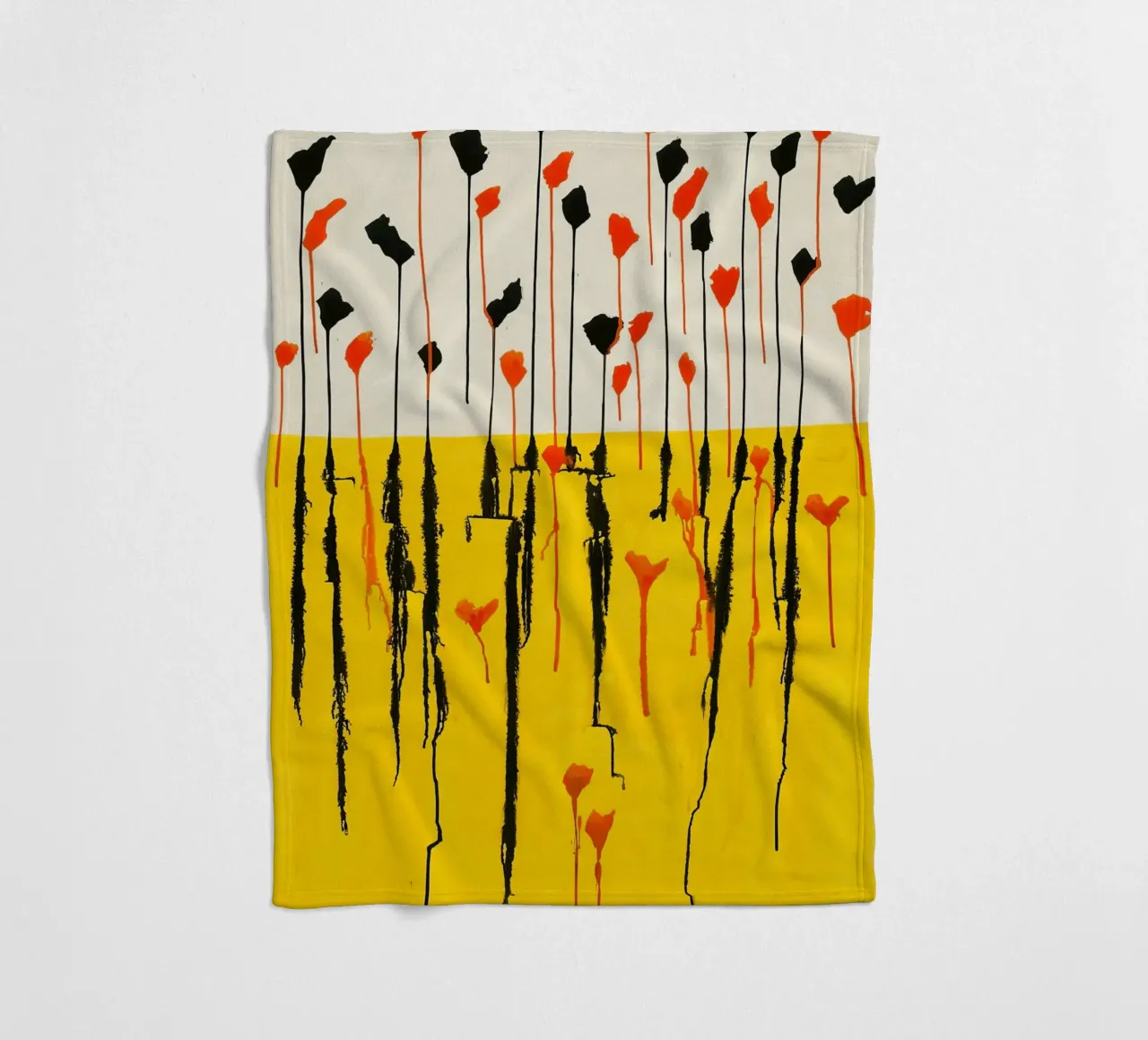 Calder Druppels Print | Abstract Expressieve Kunst fleecedeken van NorwesClub