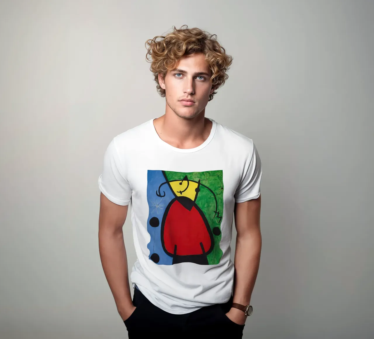 Joan Miró Vrouw & Vogels | Surrealistische abstracte kunst t-shirt van NorwesClub
