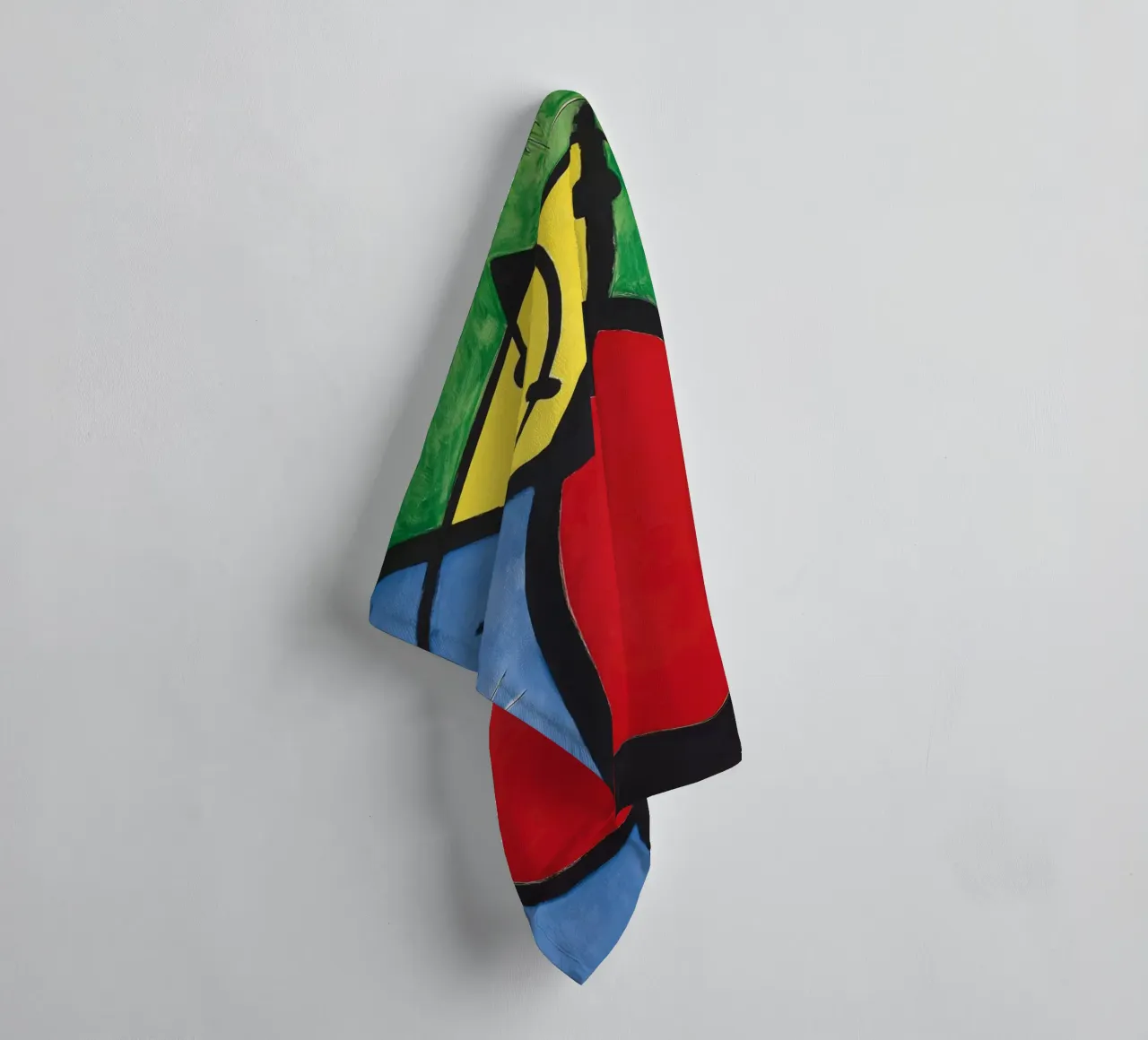 Joan Miró Vrouw & Vogels | Surrealistische abstracte kunst badhanddoek van NorwesClub
