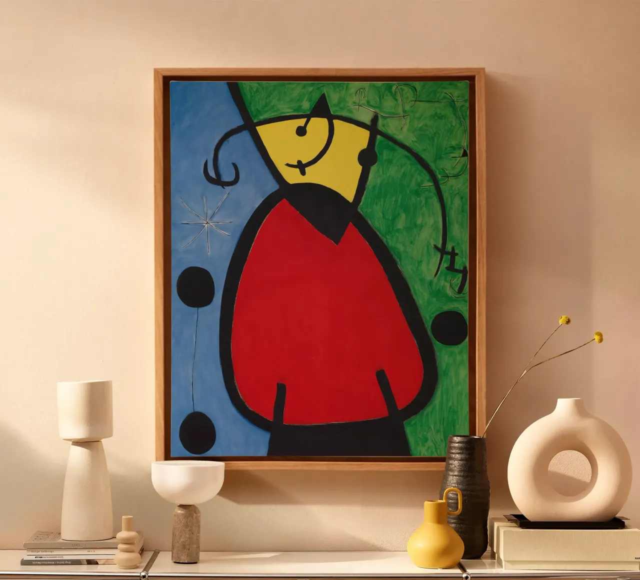 Joan Miró Woman & Birds | Surreal Abstract Art canvas by NorwesClub