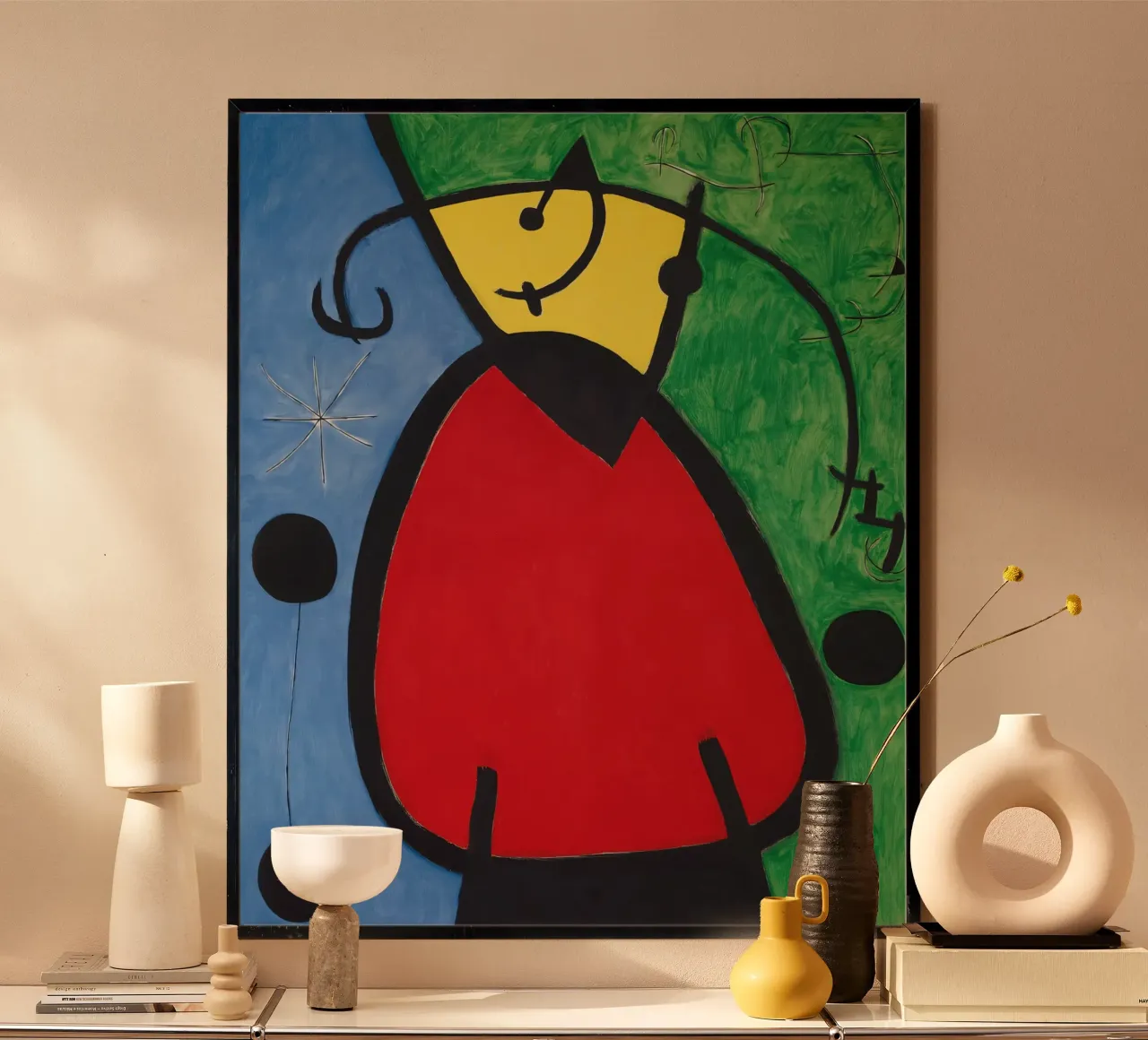 Joan Miró Frau & Vögel | Surreale abstrakte Kunst Poster von NorwesClub