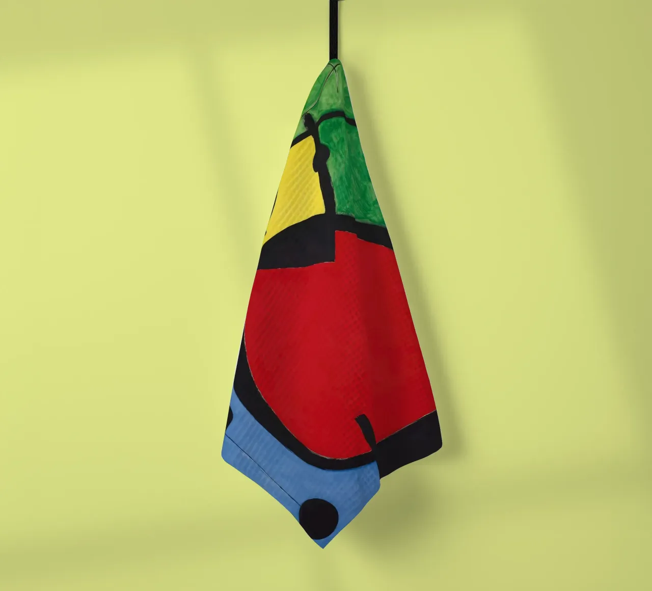 Joan Miró Vrouw & Vogels | Surrealistische abstracte kunst theedoek van NorwesClub