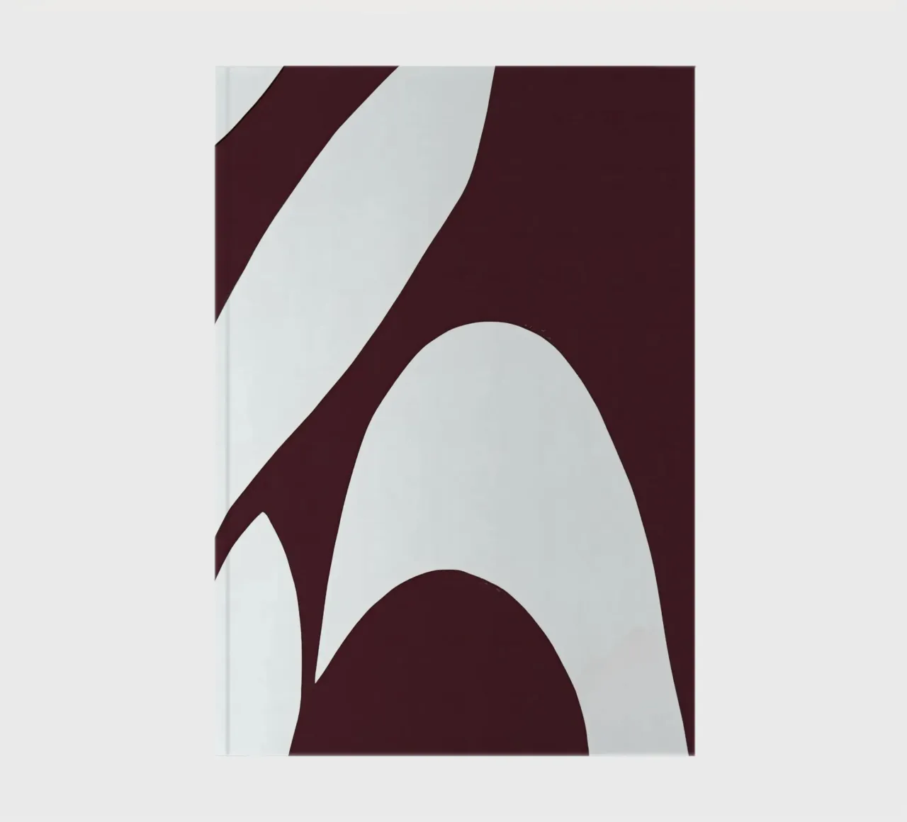 Deep Flow – Abstract Burgundy and Cream Composition notebook by Artbyvo