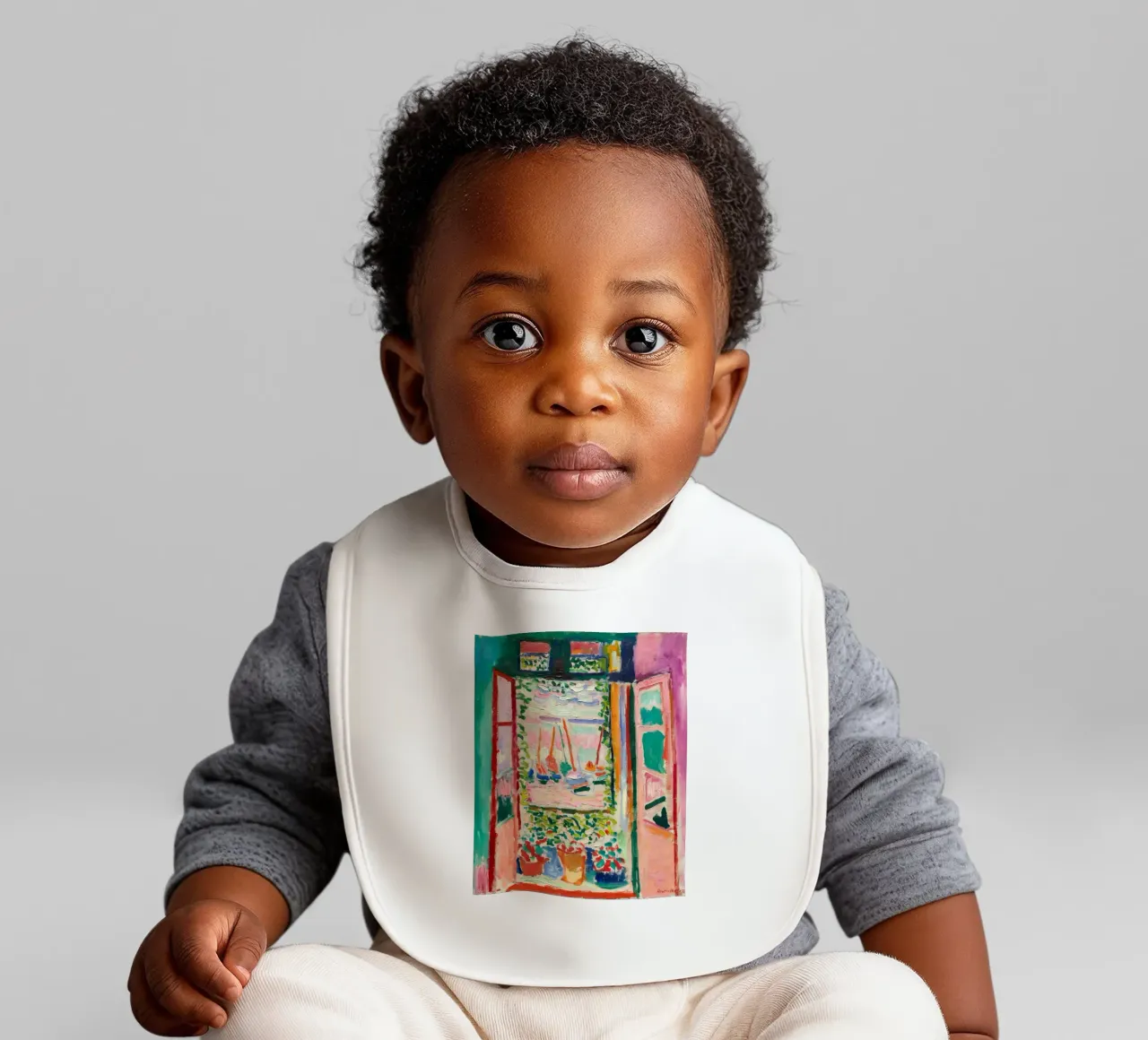 Matisse The Open Window | Iconic Fauvist Art baby bib by NorwesClub