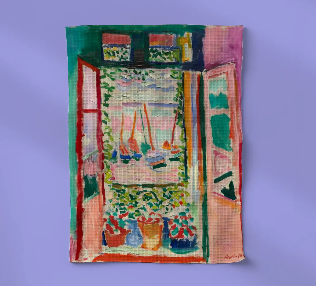 Matisse The Open Window | Iconic Fauvist Art tea towel by NorwesClub