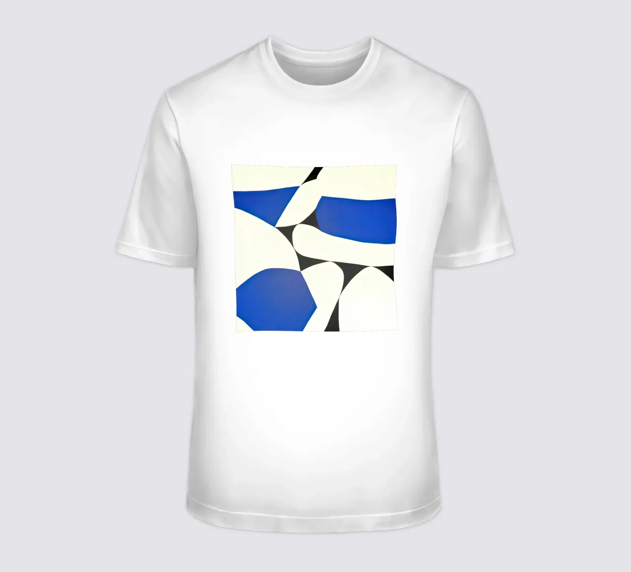 Audace composizione astratta in blu e nero t-shirt da Artbyvo