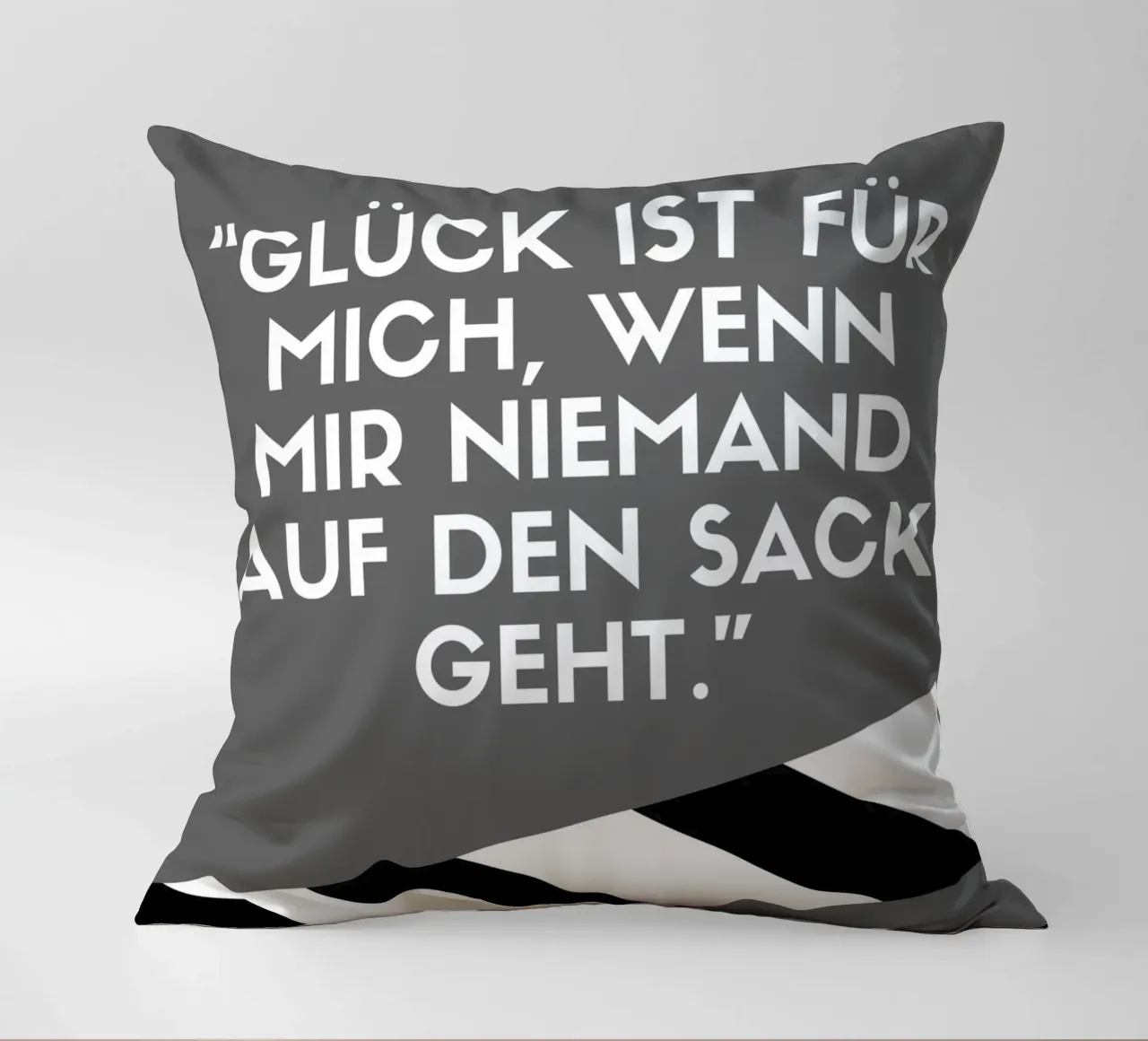 GLÜCK IST FÜR MICH Kissen von Einfach Uebel