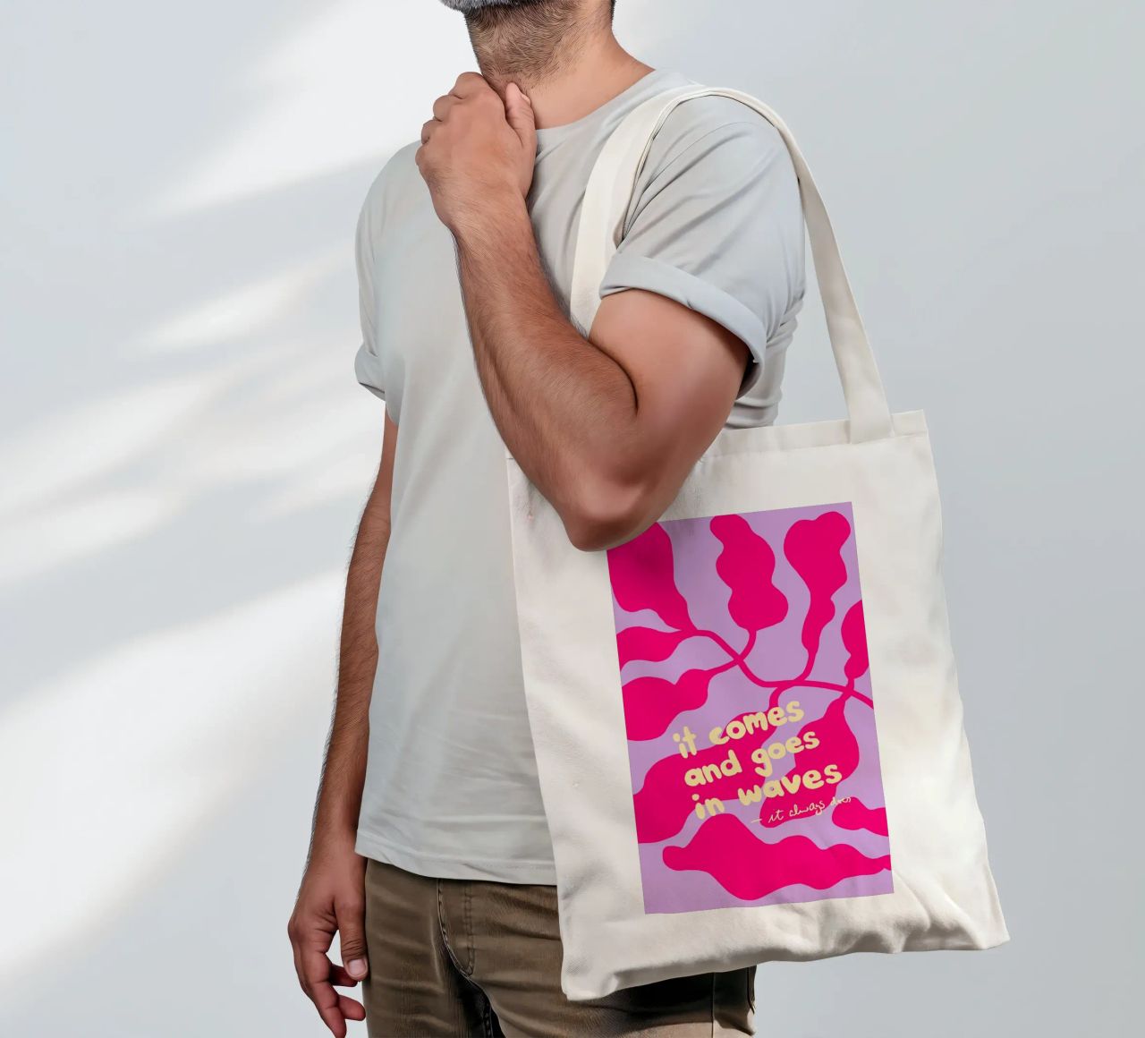 It Comes and Goes in Waves tote bag by wee-design