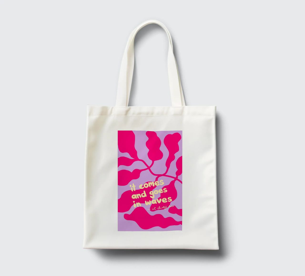 It Comes and Goes in Waves tote bag by wee-design