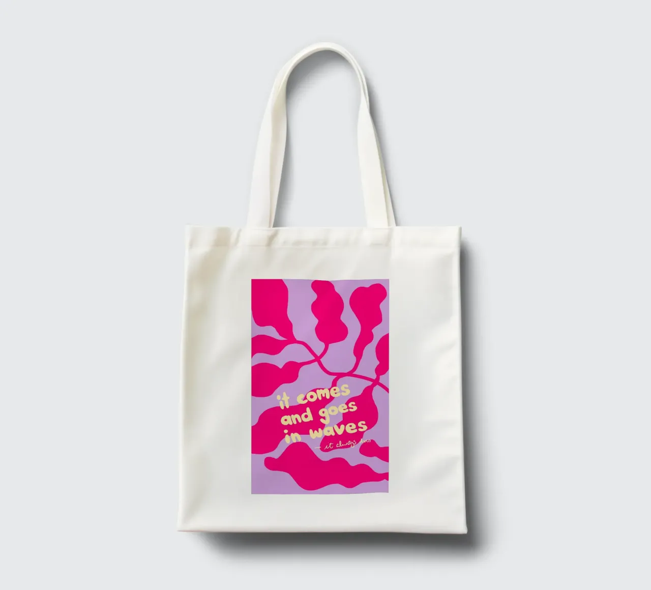 It Comes and Goes in Waves borsa in juta da wee-design