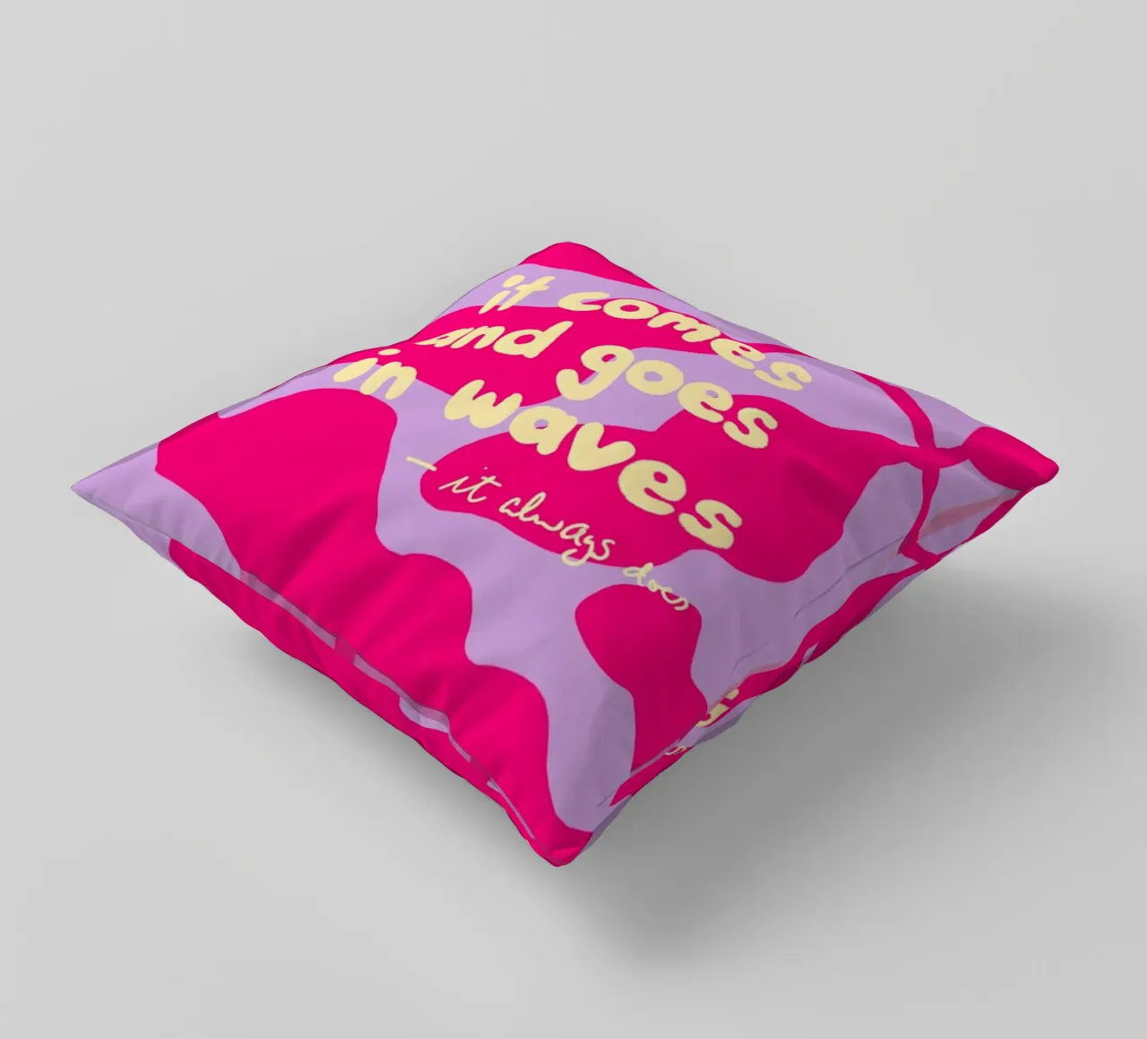 It Comes and Goes in Waves cuscino da wee-design