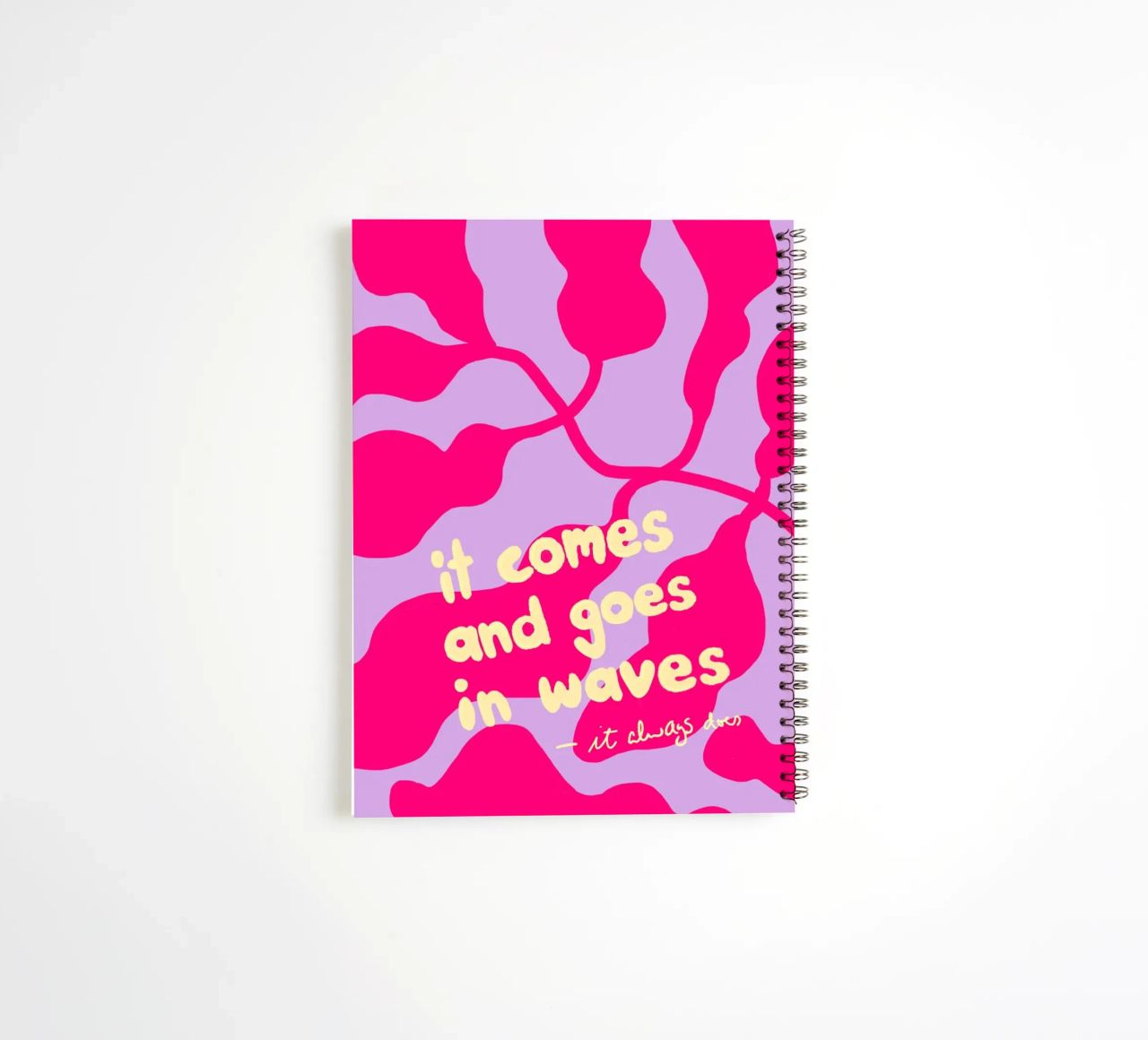 It Comes and Goes in Waves spiral notebook by wee-design