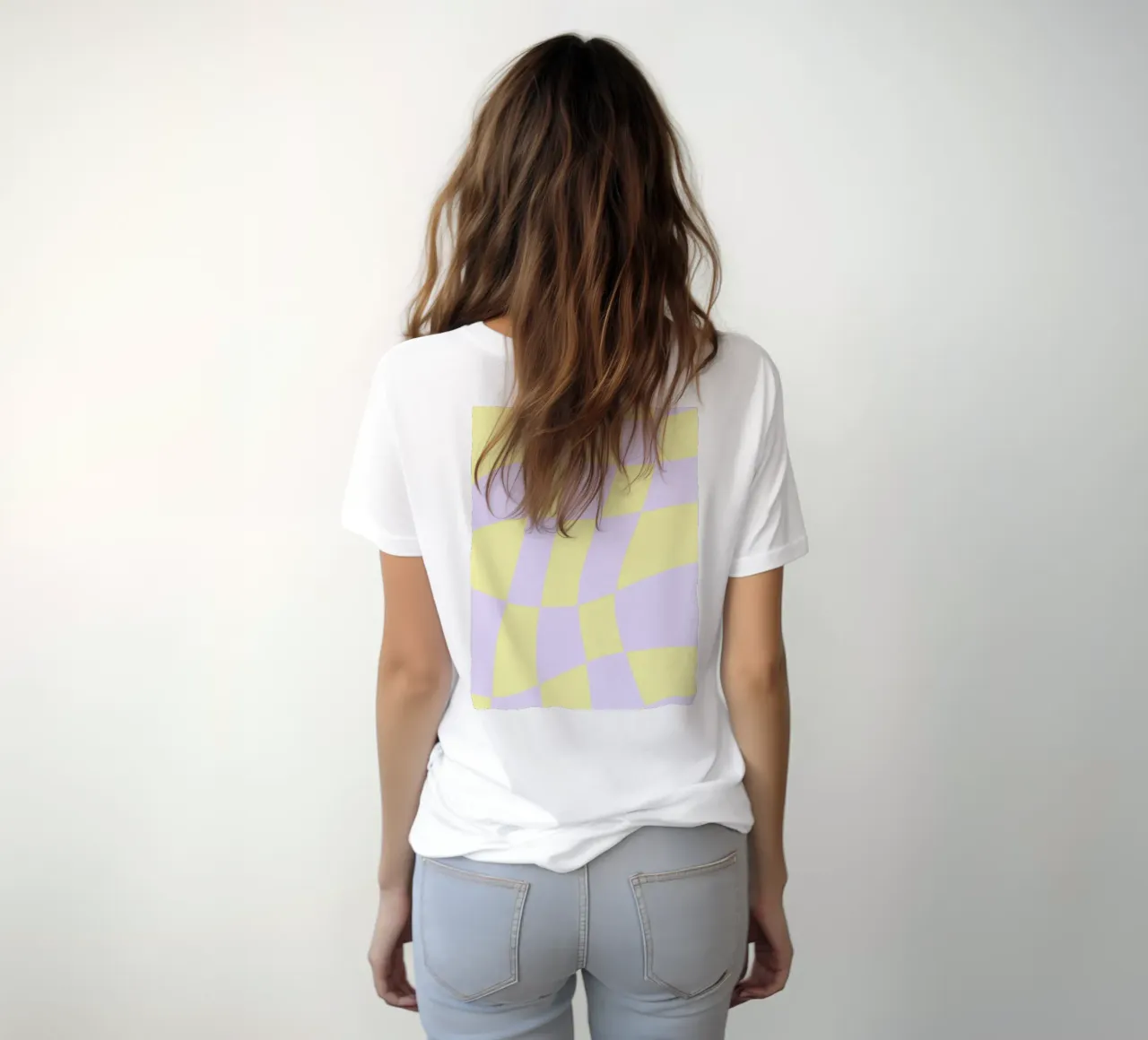Checkerboard Soft – Gelb Flieder t-shirt da wee-design