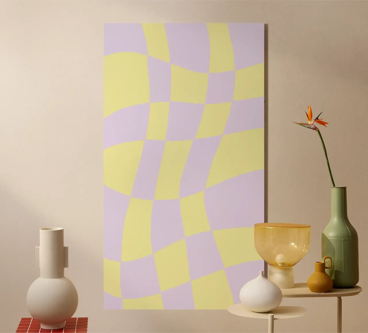 Checkerboard Soft – Gelb Flieder plexiglass da wee-design