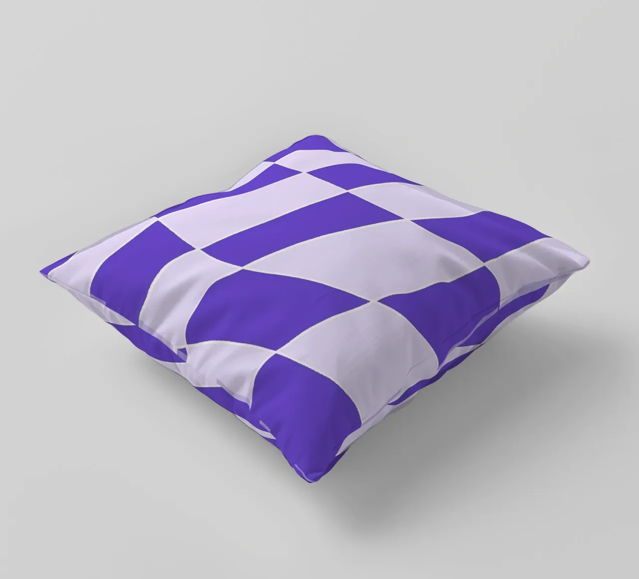Checkerboard Wave – Lila Flieder cuscino da wee-design