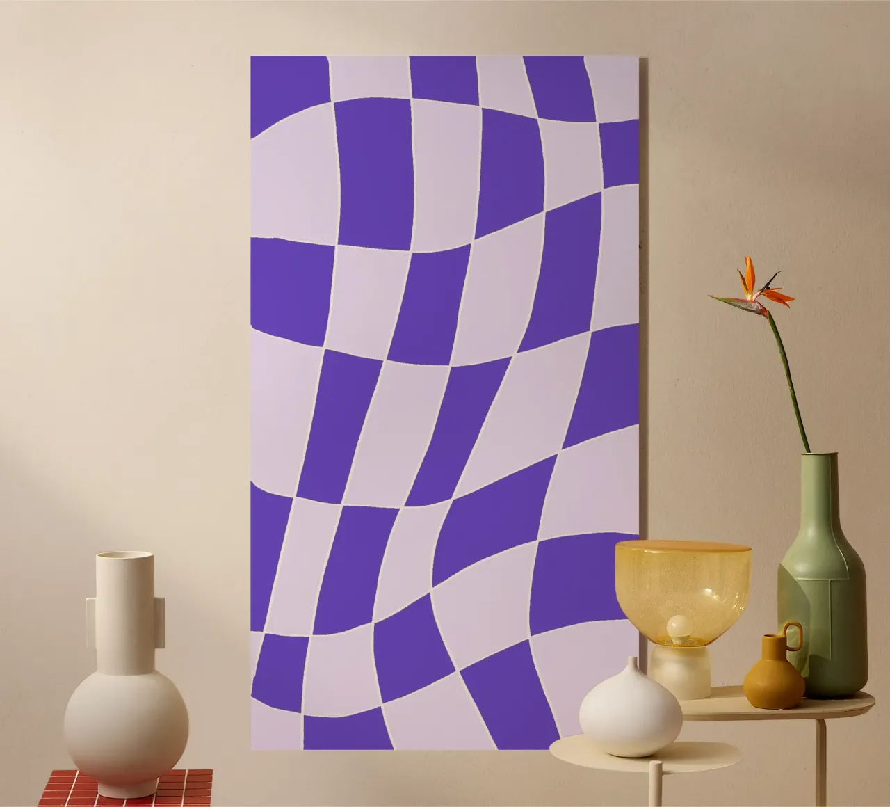 Checkerboard Wave – Lila Flieder plexiglass da wee-design