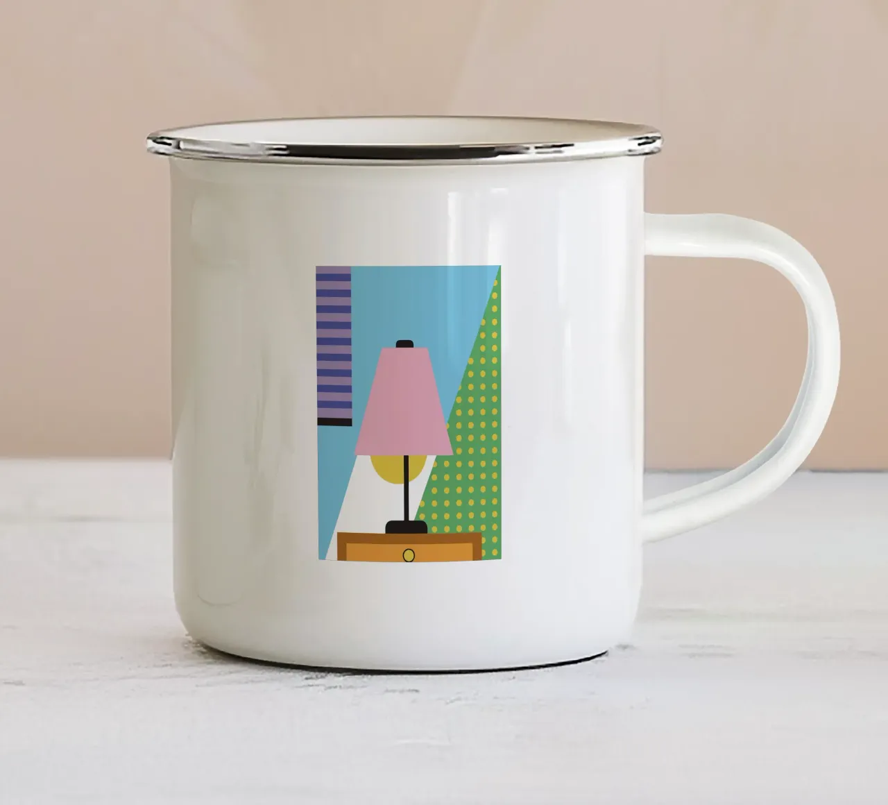 Lampada da notte tazza in smalto da LOOK DIFFERENT