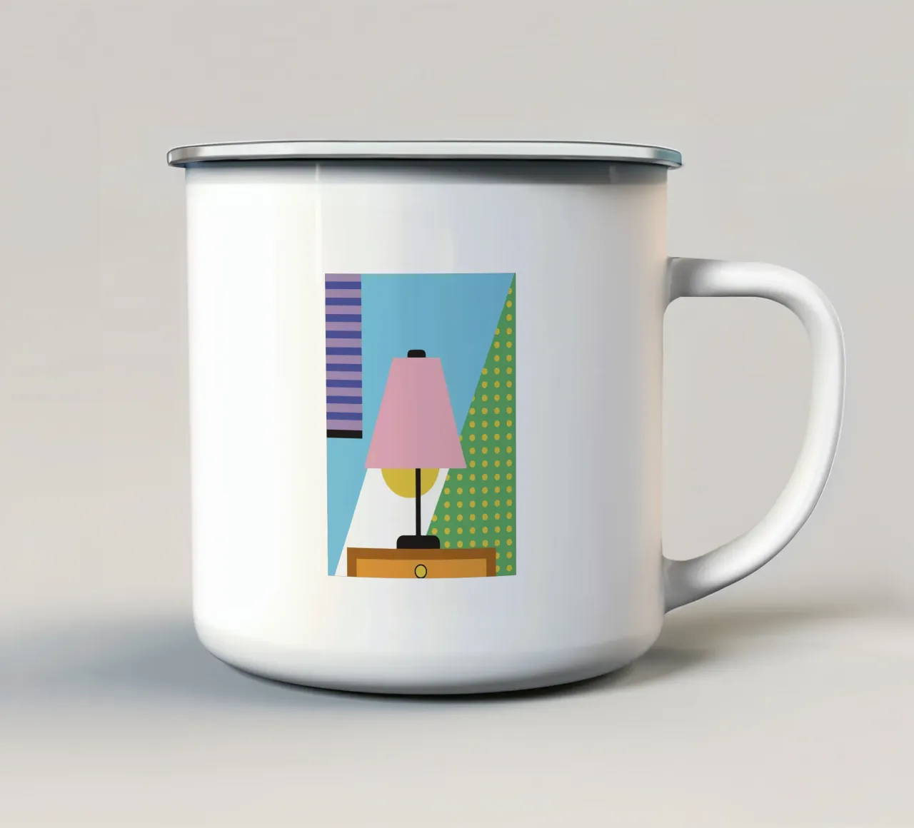 Lampada da notte tazza in smalto da LOOK DIFFERENT