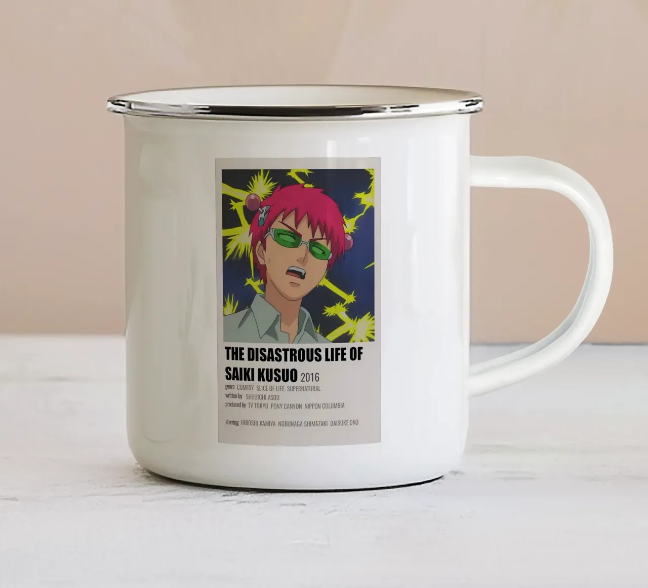 THE DISASTROUS LIFE OF SAIKI KUSUO  2016 tazza in smalto da Totoya