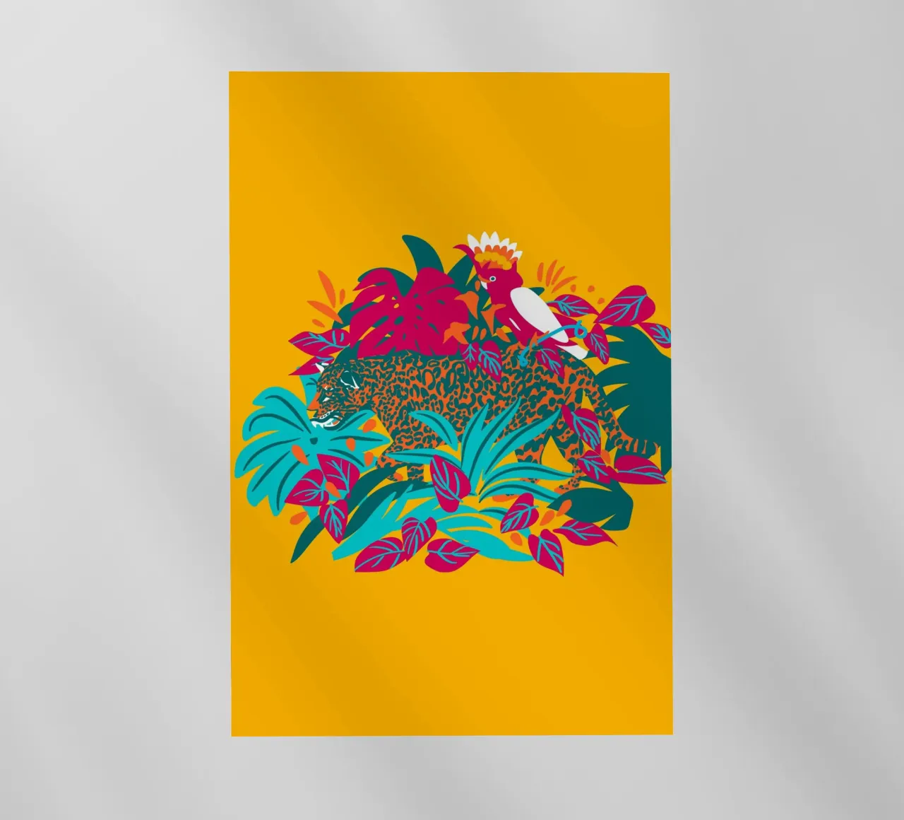 Tropical cat & Colorful bird pellicola backlit da Mariery Young