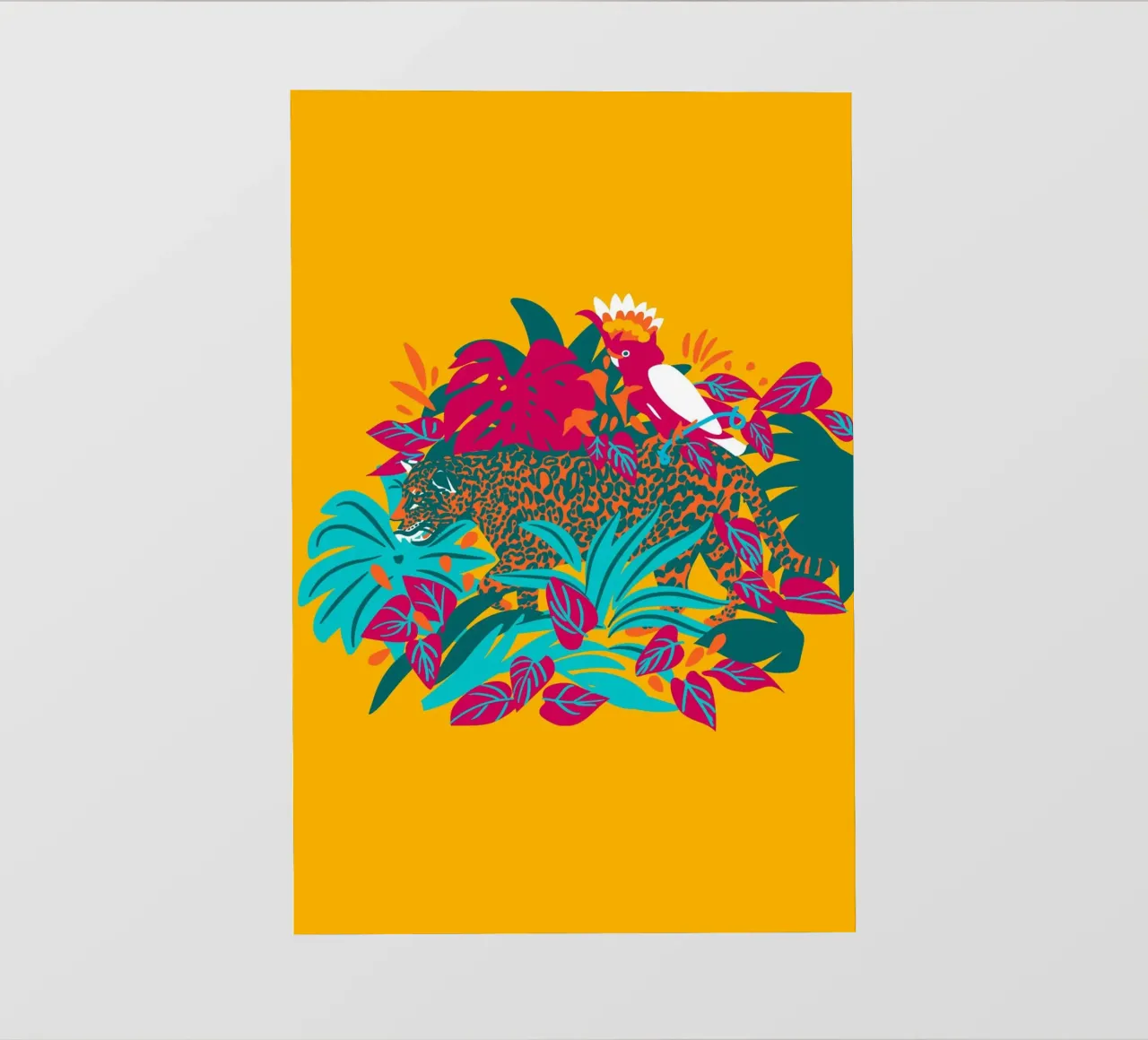 Tropical cat & Colorful bird pellicola backlit da Mariery Young