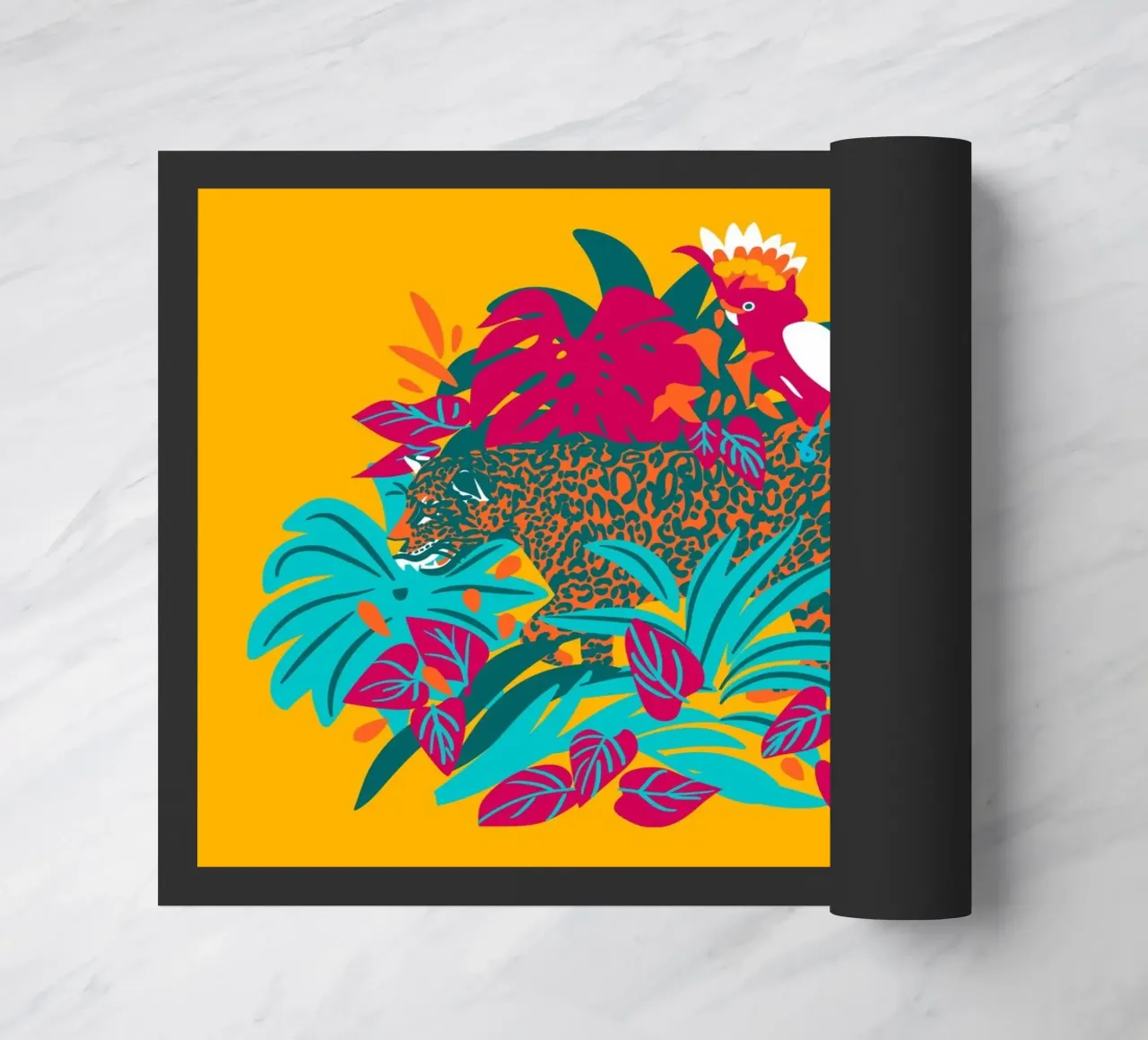 Tropical cat & Colorful bird zerbino da Mariery Young