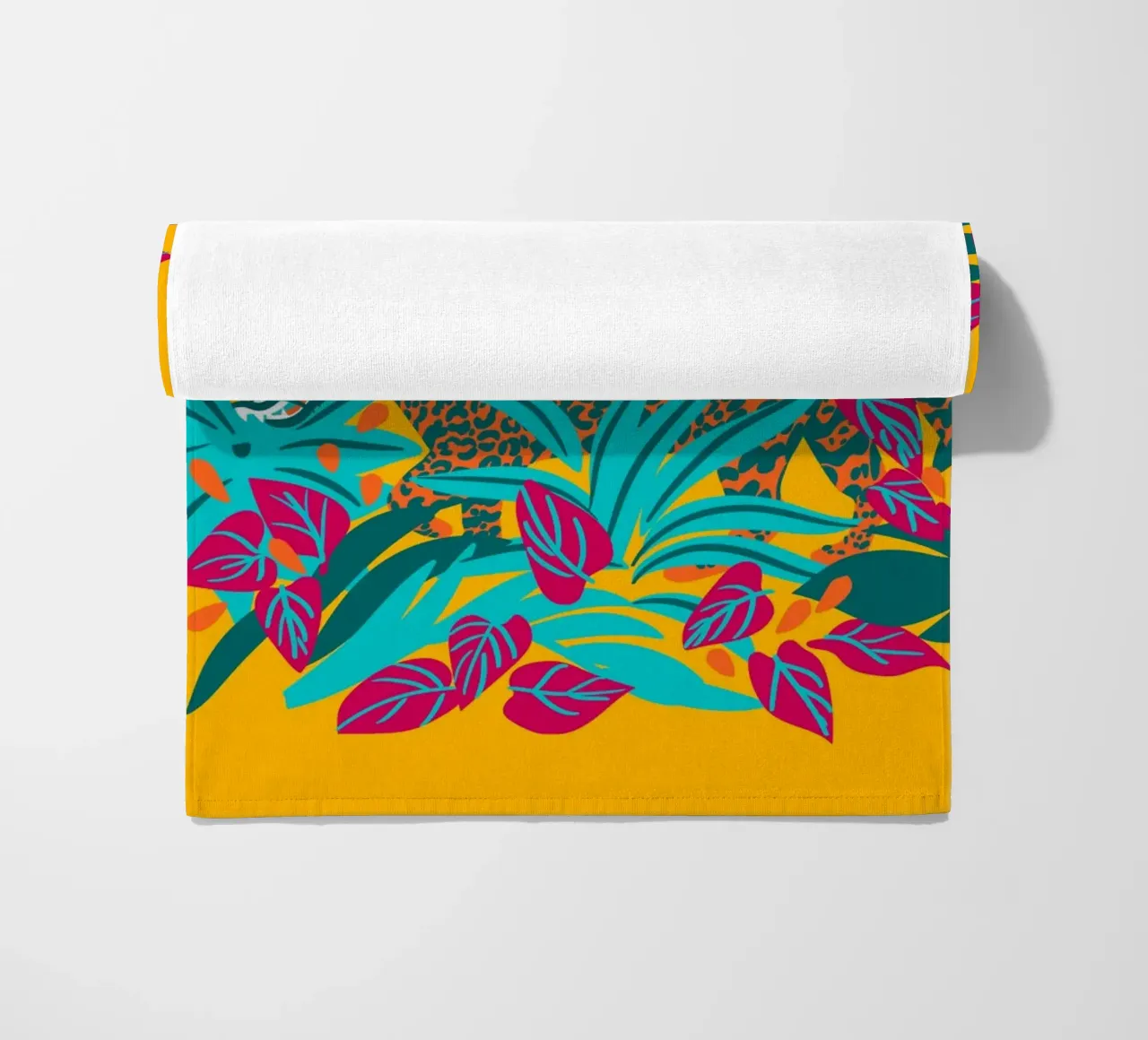 Tropical cat & Colorful bird telo mare da Mariery Young