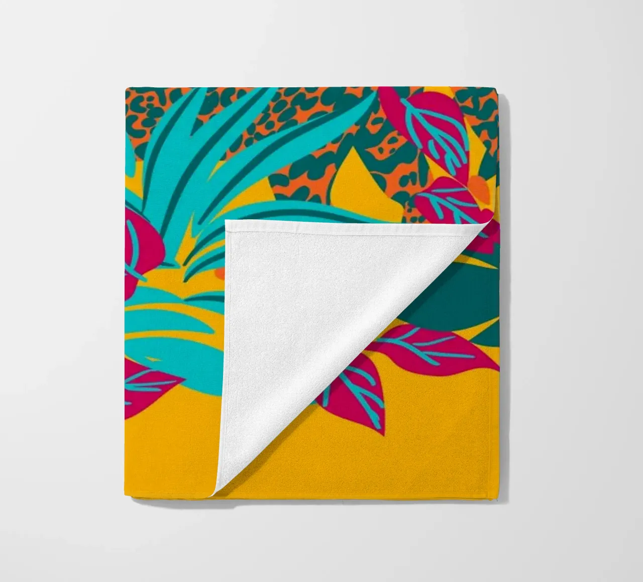 Tropical cat & Colorful bird telo mare da Mariery Young