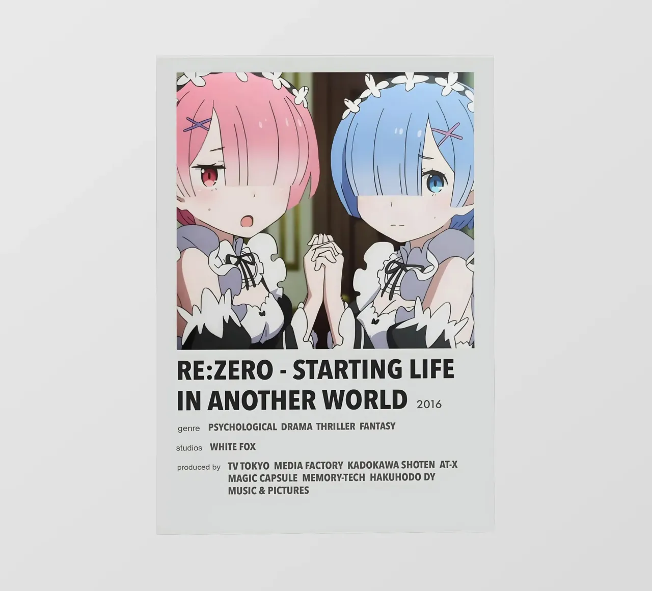 RE ZERO - STARTING LIFE IN ANOTHER WORLD  2016 pellicola backlit da Totoya